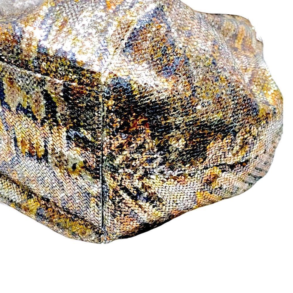 Auth Jimmy Choo Sequins Over Multicolor Python Print Diego Pac Hobo Bag - Picture 6 of 8